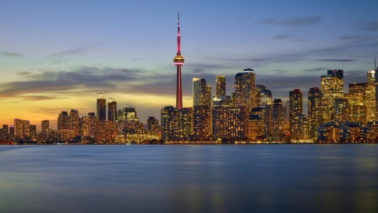 Toronto skyline with CN Tower and waterfront