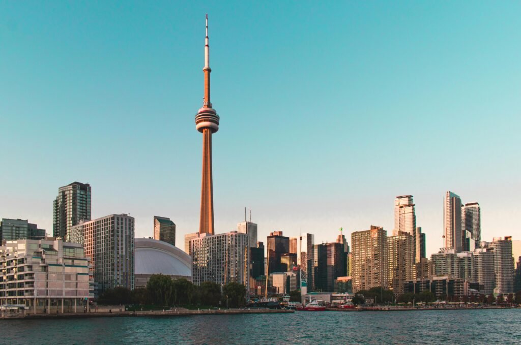CN Tower and downtown Toronto skyline during the day