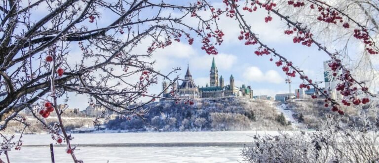 Best time to visit Ottawa with Parliament Hill in winter