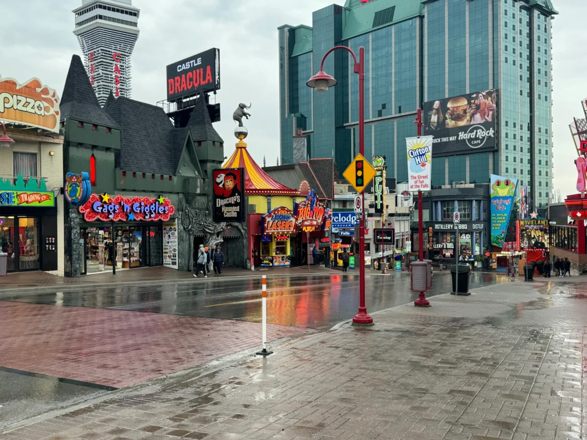 Clifton Hill entertainment district in Niagara Falls Canada