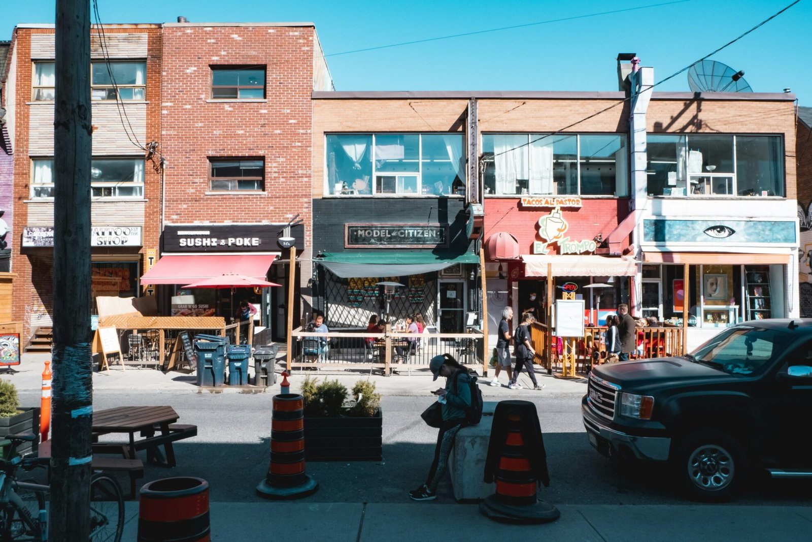 Kensington Market street in Toronto neighbourhood