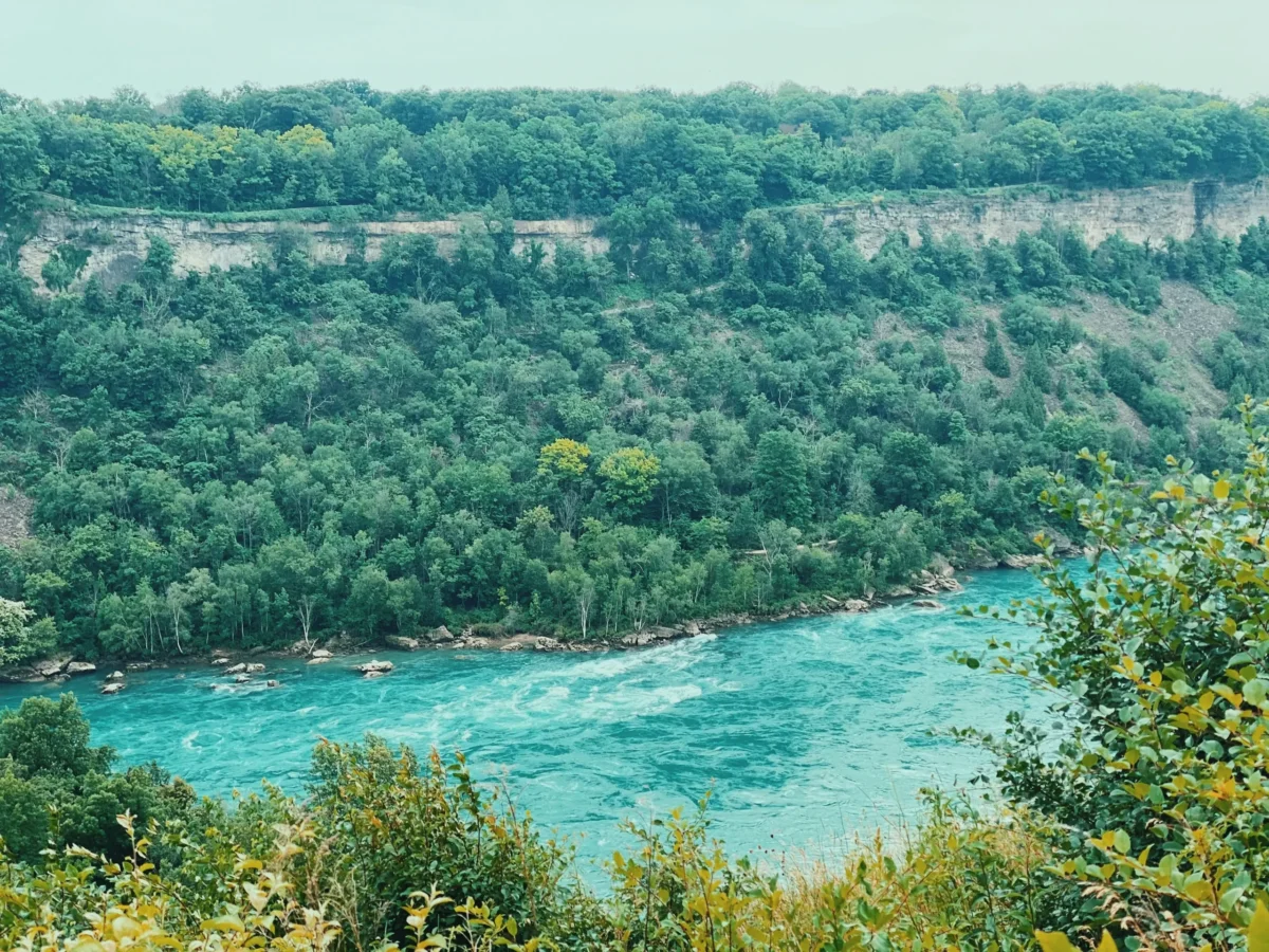 Niagara River flowing through the gorge in Ontario