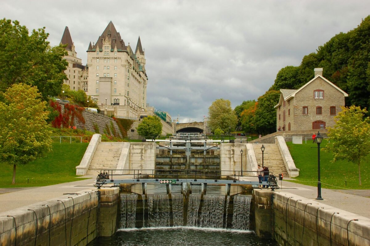 Rideau Canal locks near downtown Ottawa