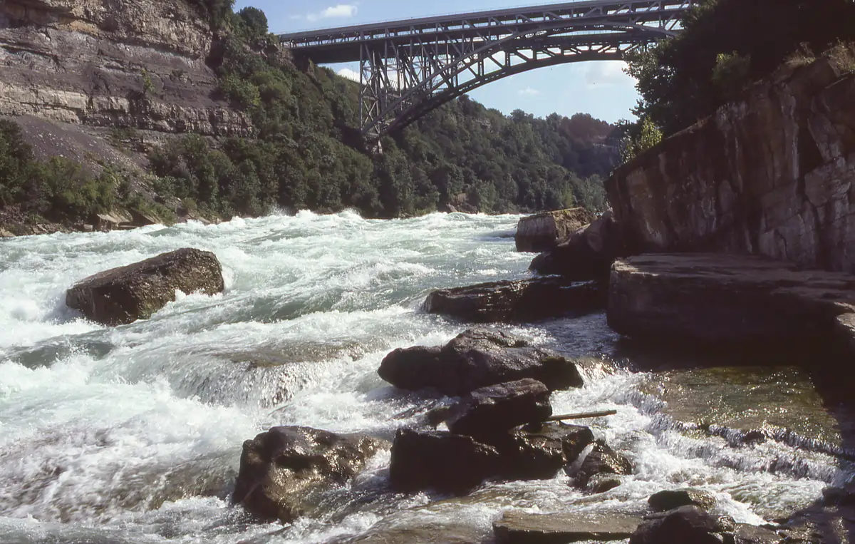 Niagara Whirlpool rapids in the Niagara Gorge one of the best day trips from Niagara Falls